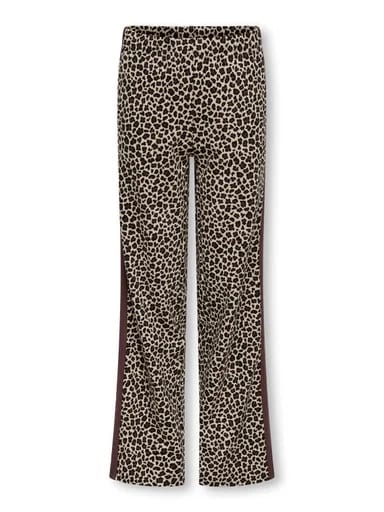 Kids Only KOGVIDA POP WIDE PANT PNT Black/Fr Leo Nat