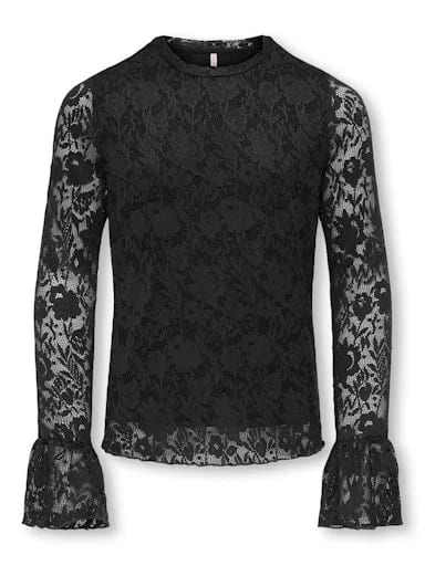 Kids Only Kogtoos L/S LACE TOP JRS Black - foto 2