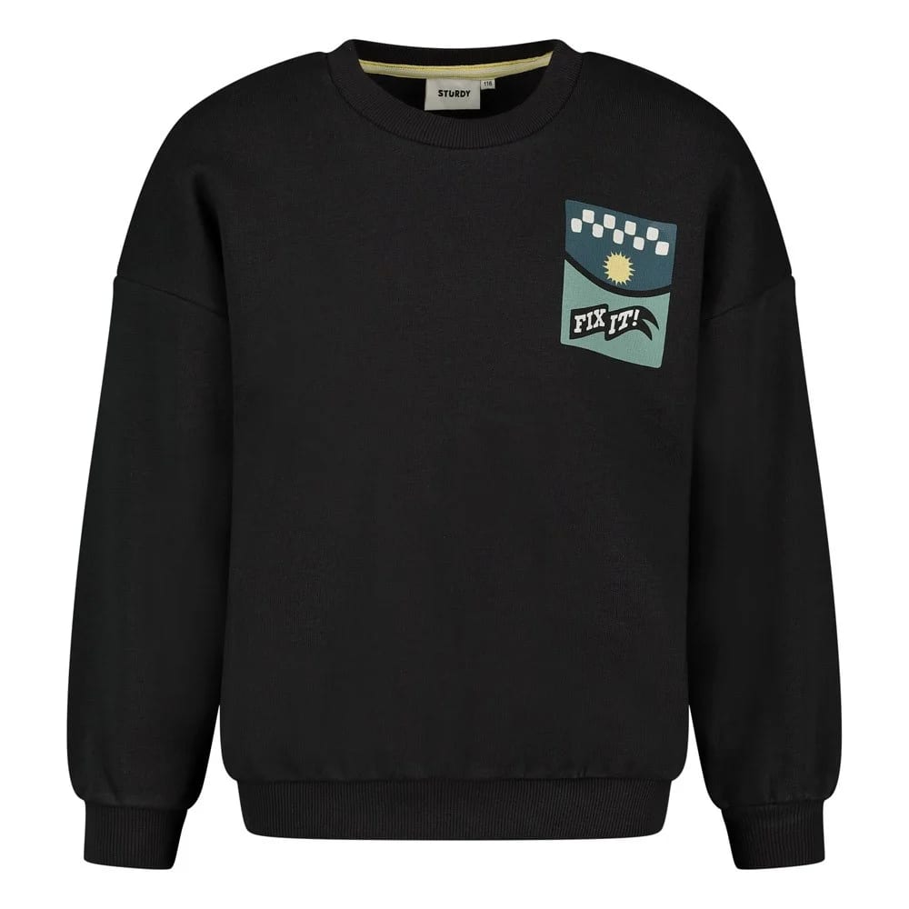 Sturdy Sweater Met Backprint Oversized - Fix It