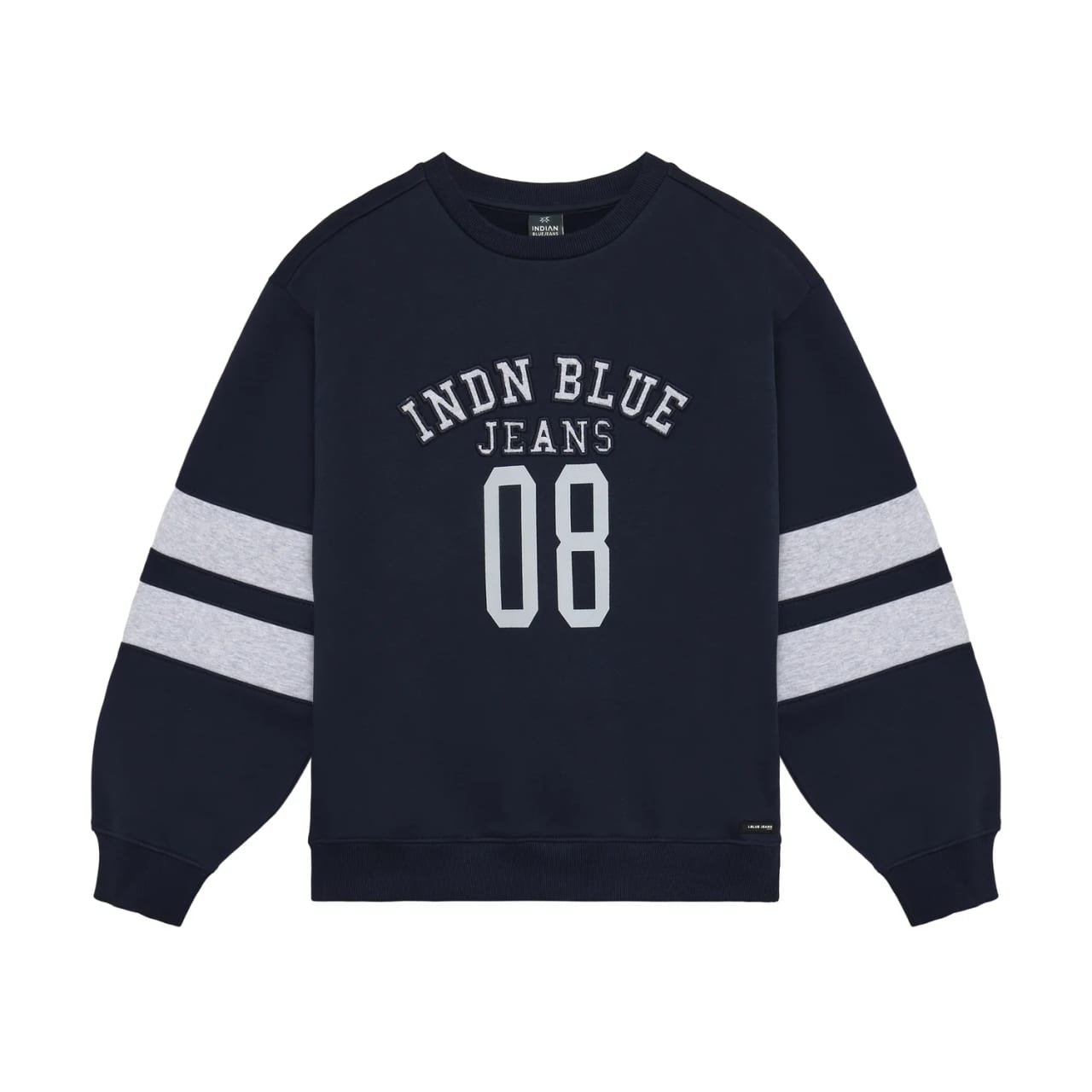 Indian Blue Loose Fit Sweat College Brush