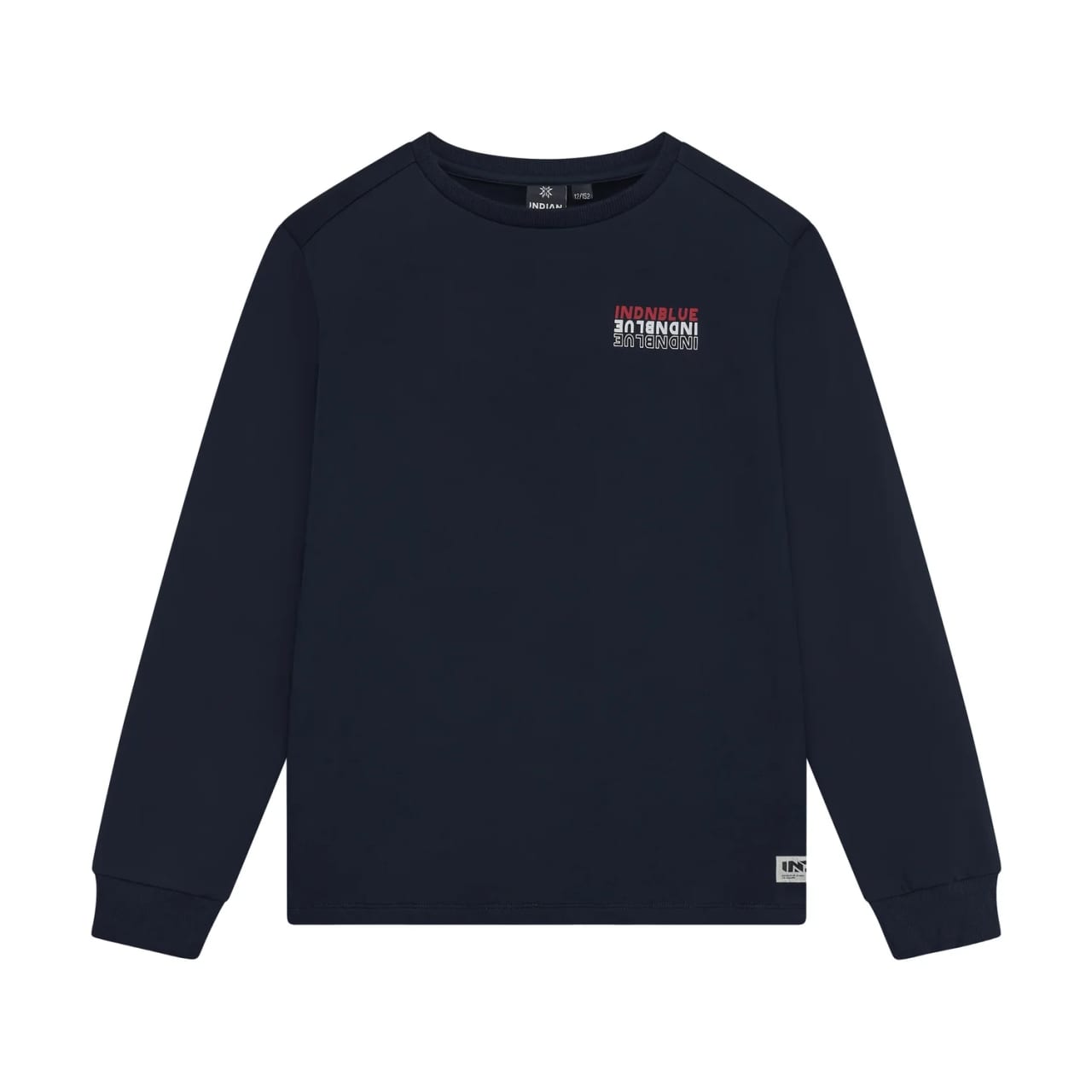 Indian Blue T-Shirt Ls Backprint Indian