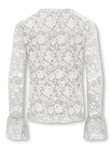 Kids Only Kogtoos L/S LACE TOP JRS Cloud Dancer - foto 2