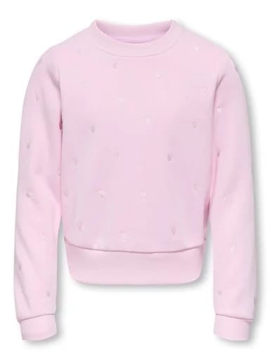 Kids Only Kogtika L/S O-NECK EMB HEART SWT pink lady