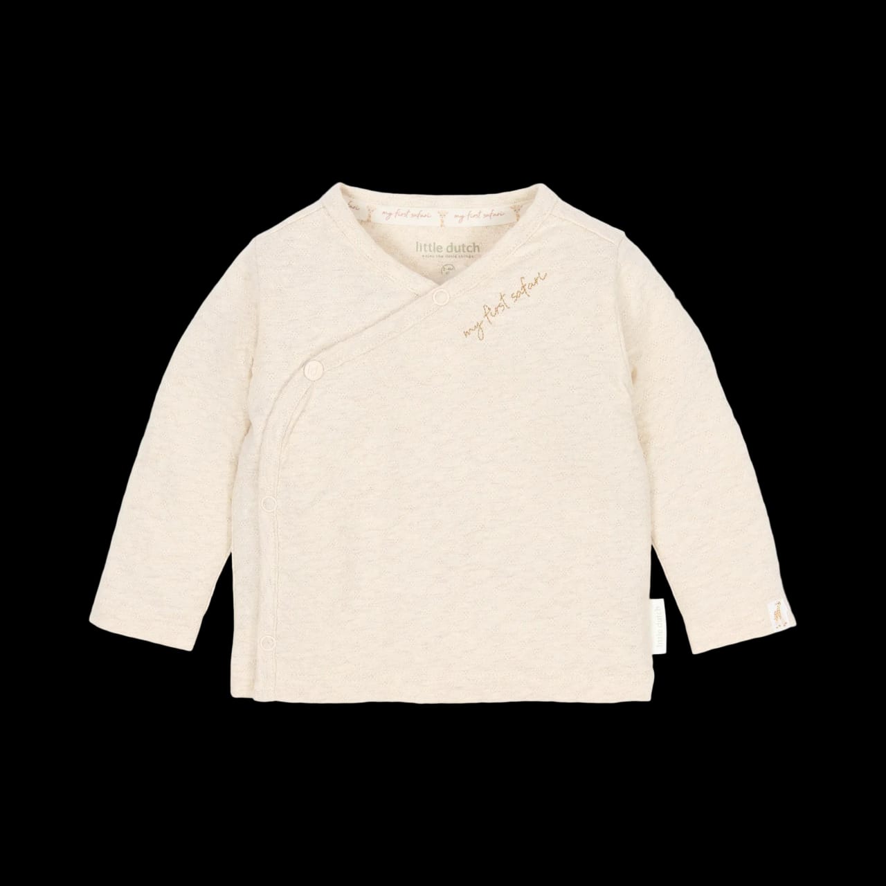 Little Dutch Longsleeve T-shirt Overslag Lange Mouw Vanilla Melee