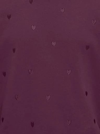 Kids Only Kogtika L/S O-NECK EMB HEART SWT Winetasting - foto 3