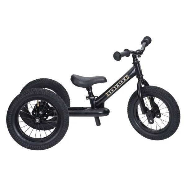 Trybike Steel Vintage All Black (Matt) With Black Seat Loopfiets - foto 2