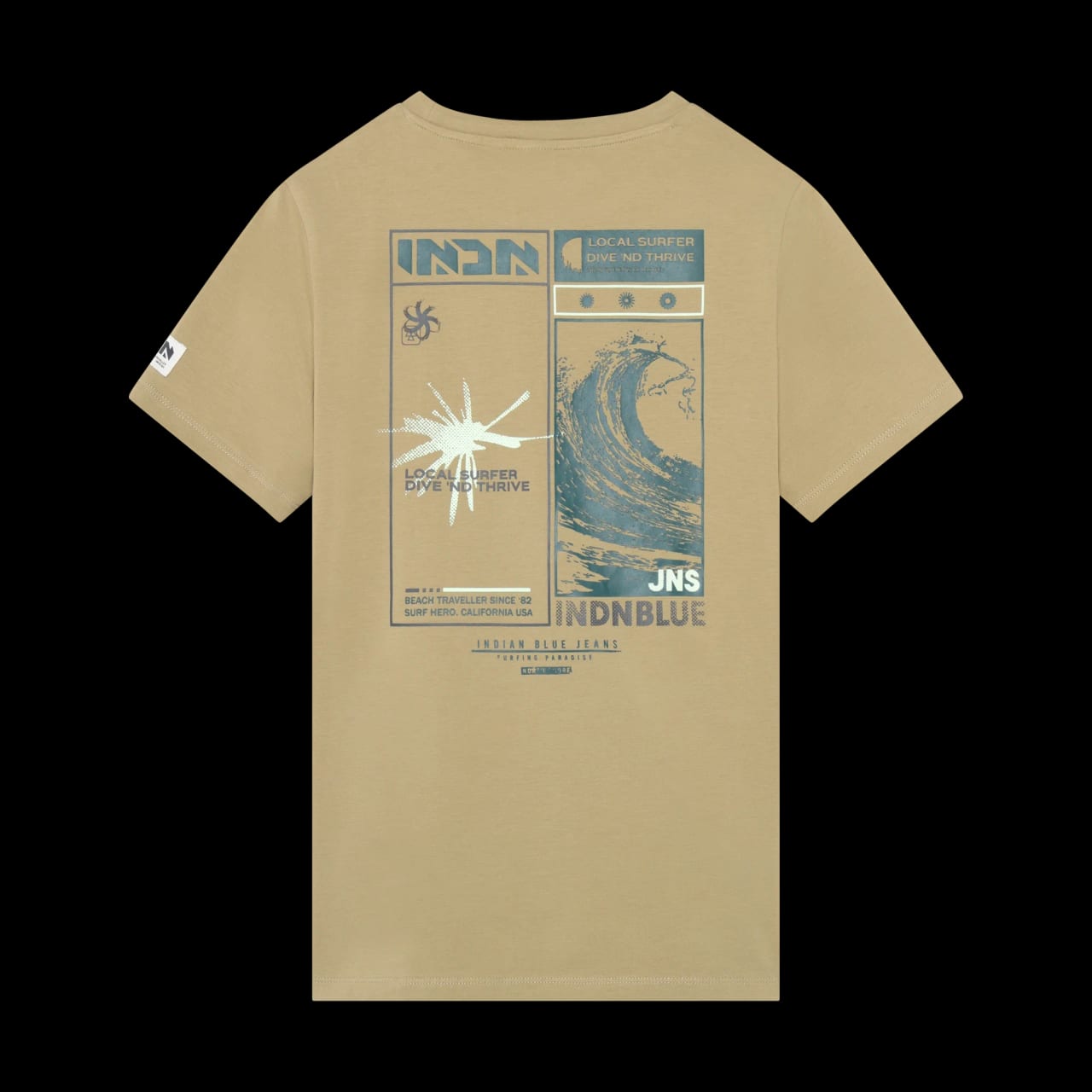 Indian Blue T-Shirt INDN Backprint