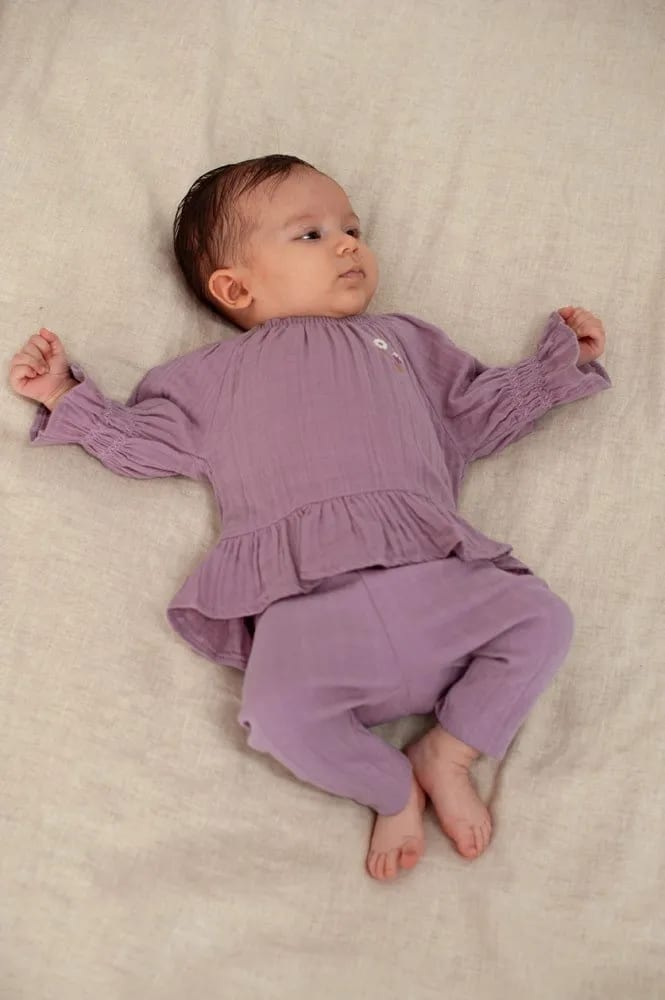 Feetje Longsleeve Ruches Mousseline - Flower Ranch