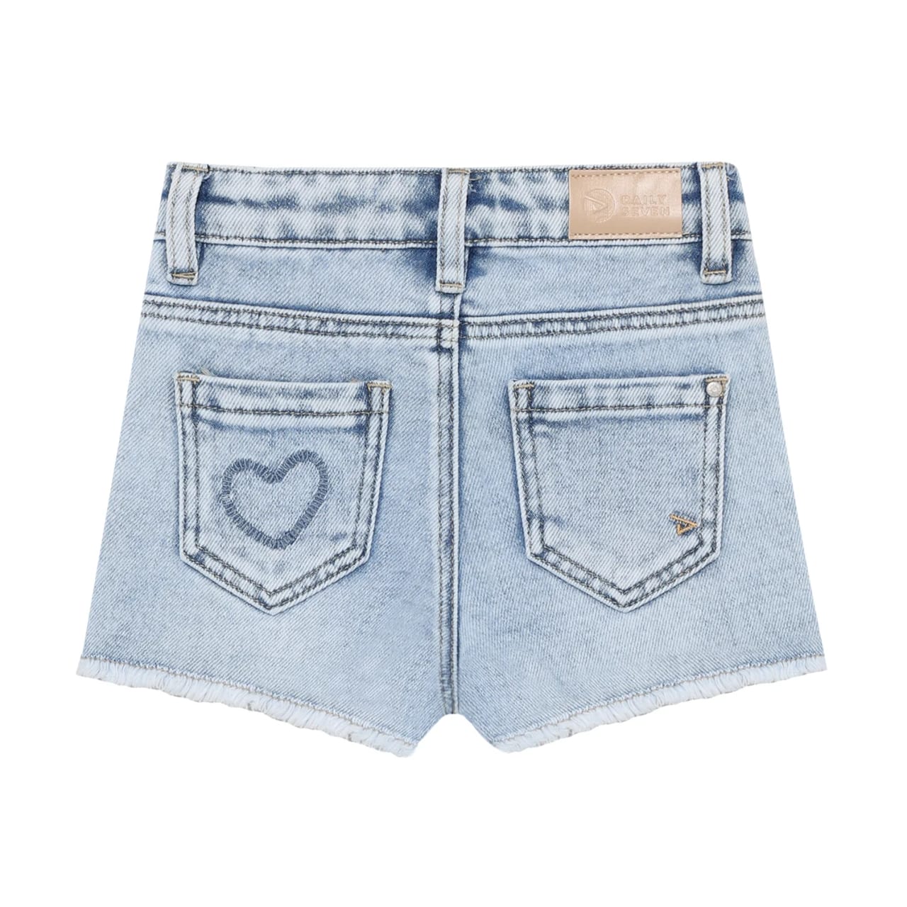 Daily7 Denim Shorts Heart