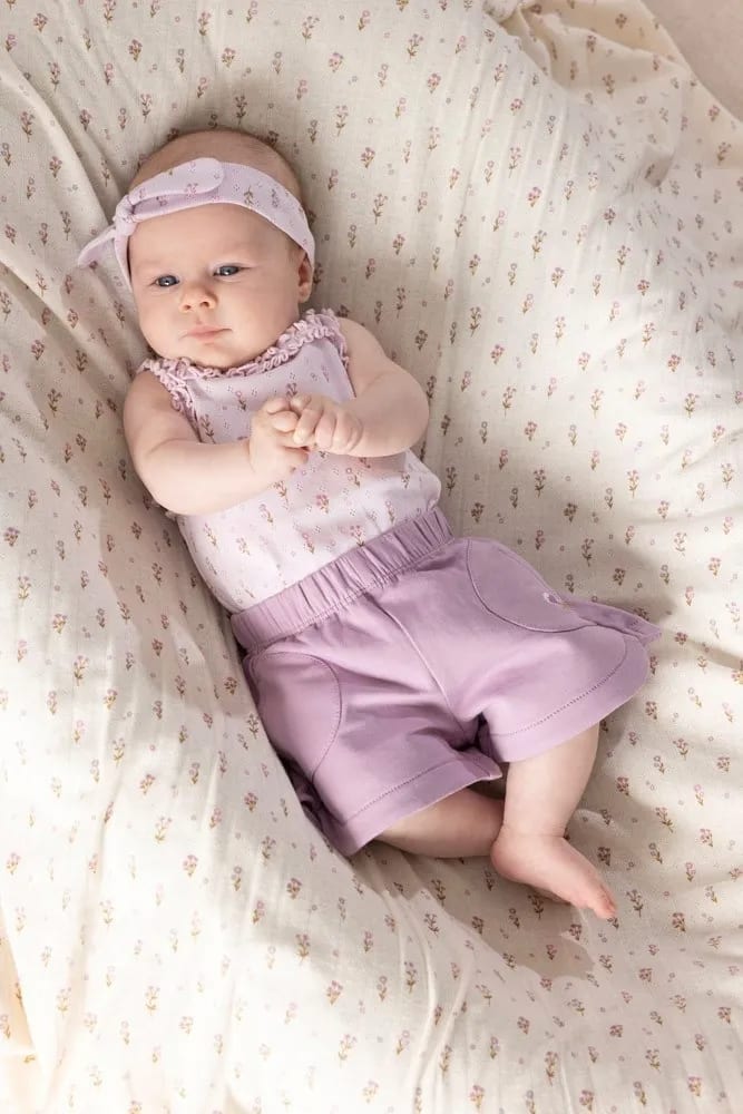 Feetje Romper Pointelle Rib Aop - Flower Ranch