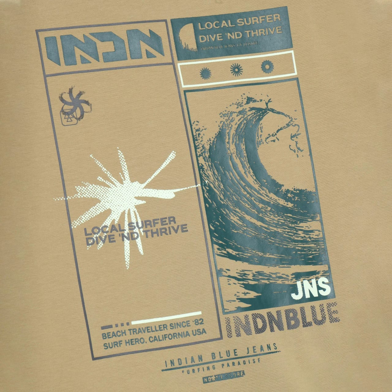 Indian Blue T-Shirt INDN Backprint