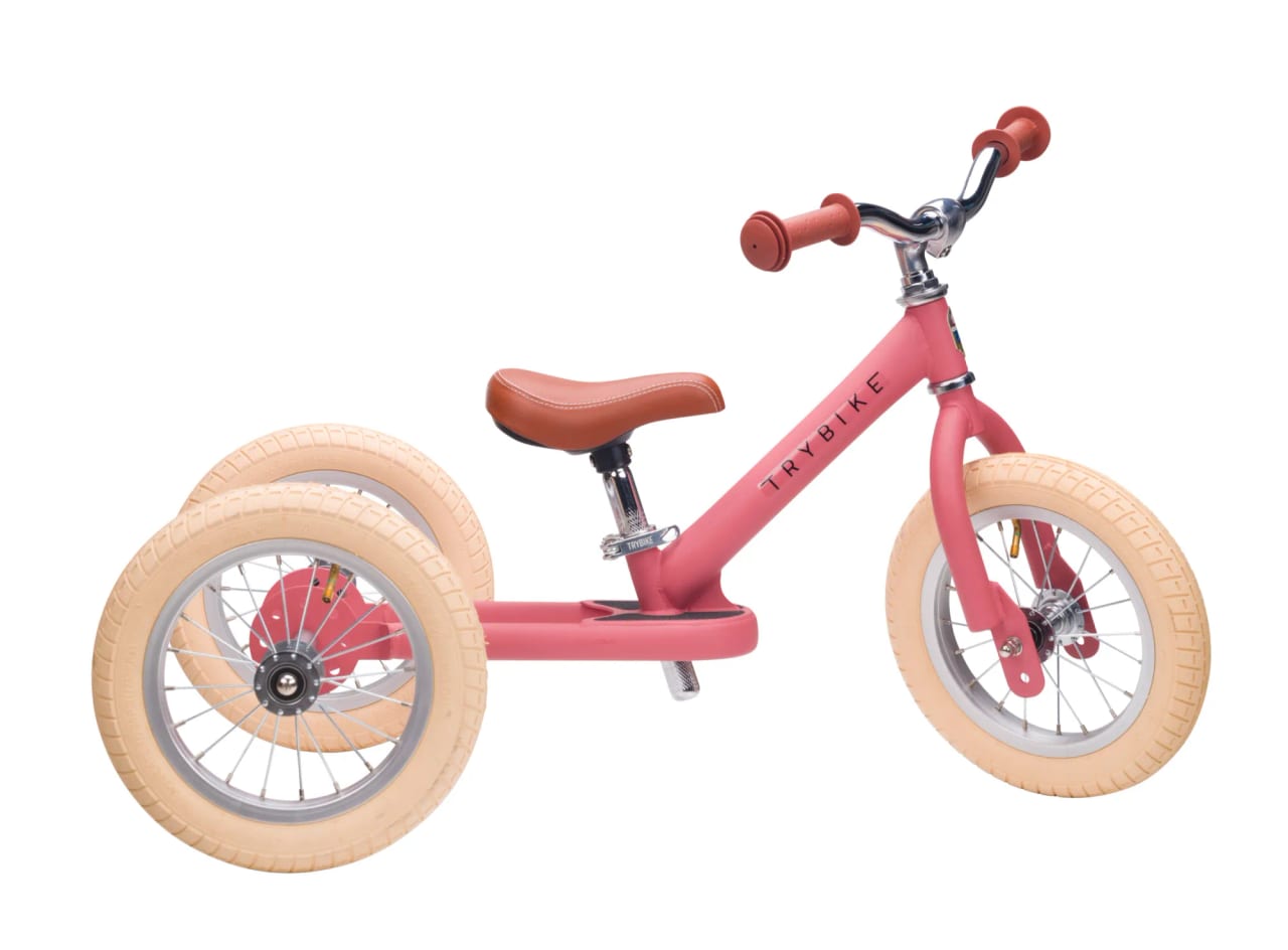 Trybike Steel Vintage Matt Pink Loopfiets - foto 2