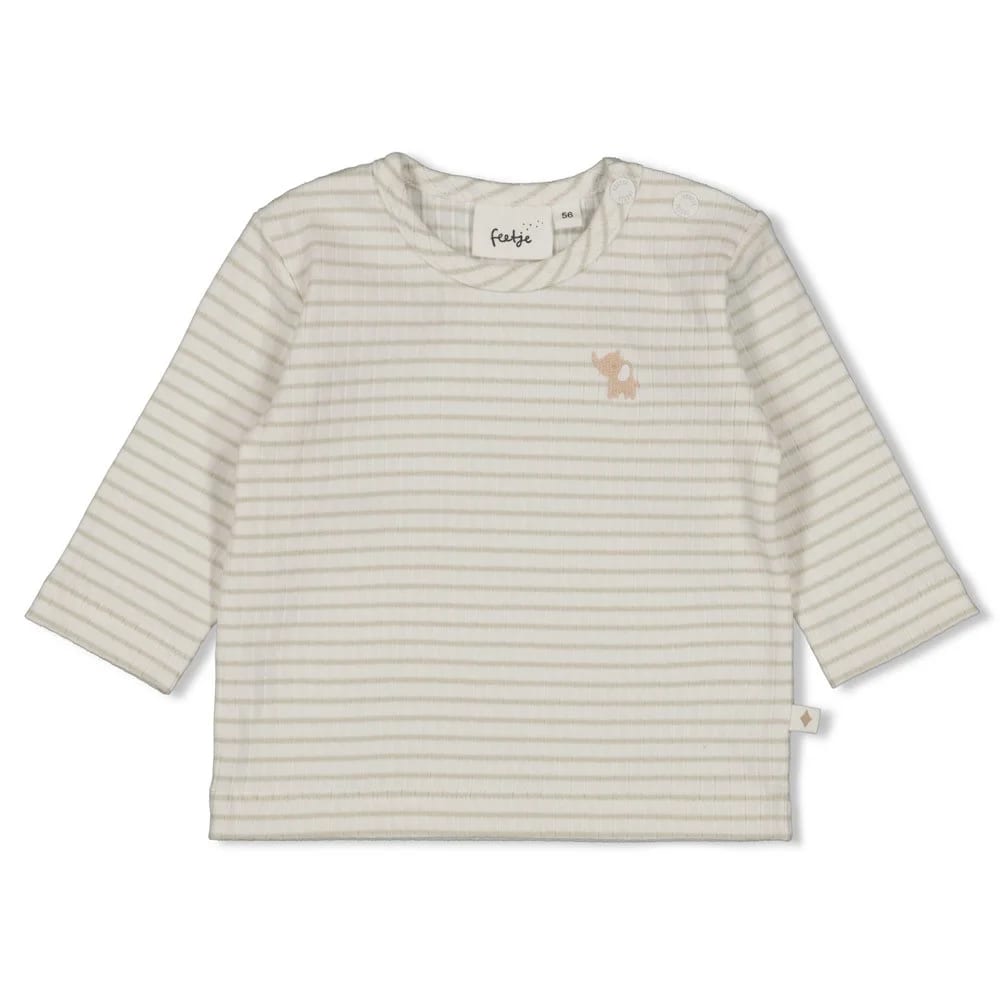 Feetje Longsleeve Rib Met Streep - Elephant