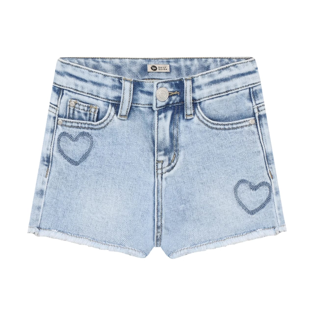 Daily7 Denim Shorts Heart