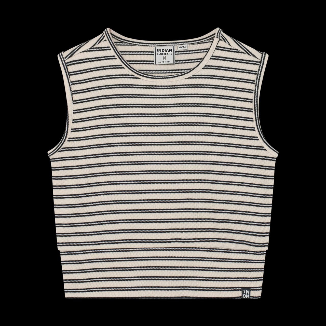 Indian Blue Cropped Top Stripe
