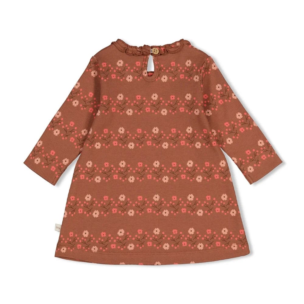 Feetje Jurk Rib Aop - Forest Garden