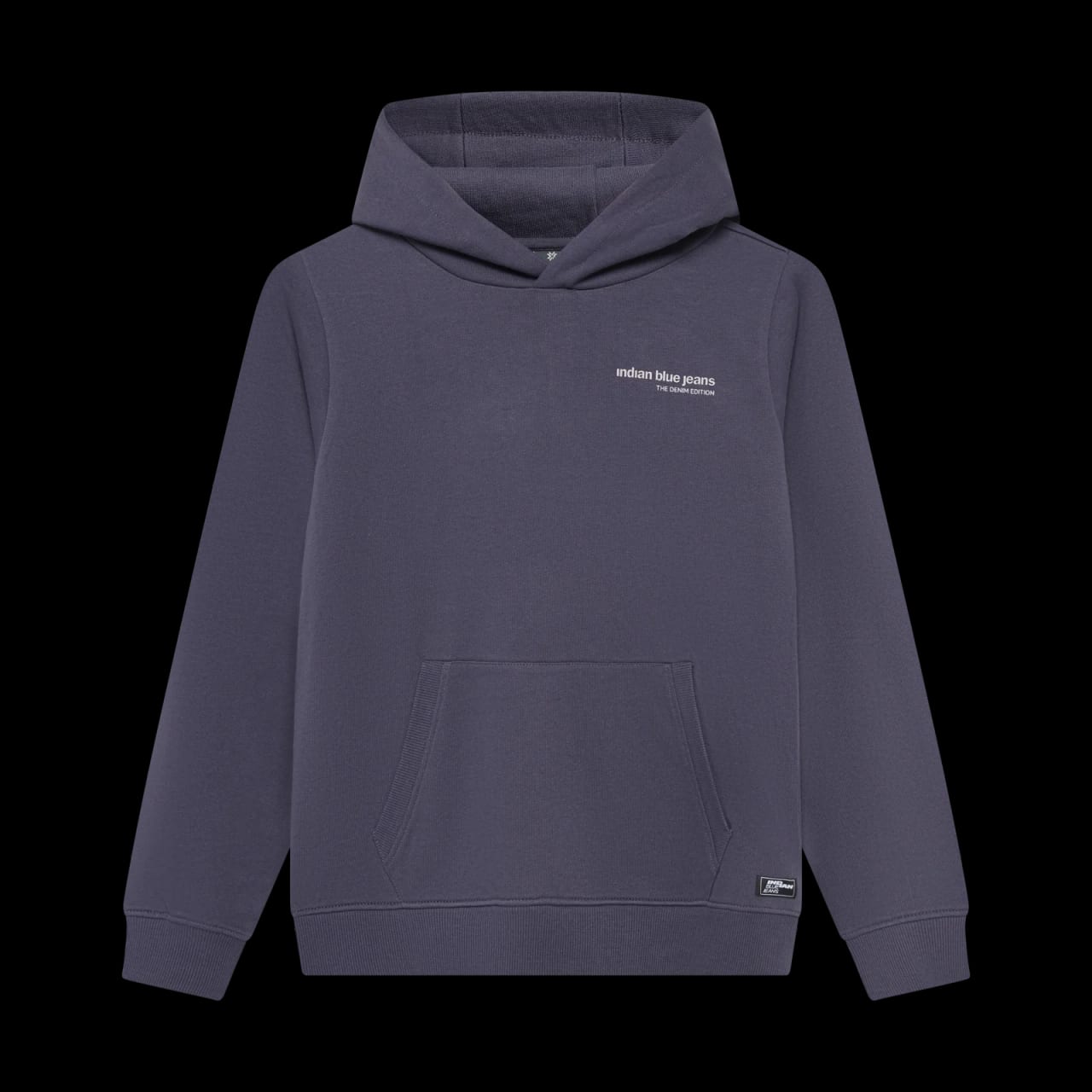 Indian Blue Hoodie Backprint Brushed
