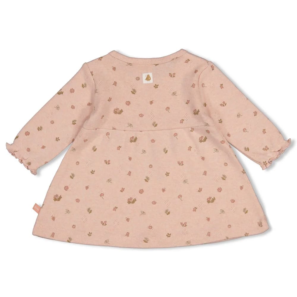 Feetje Jurk Pointelle Rib Aop - Fall In Love