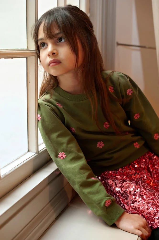 Jubel Sweater Met Borduursels - Moon Flowers - foto 7