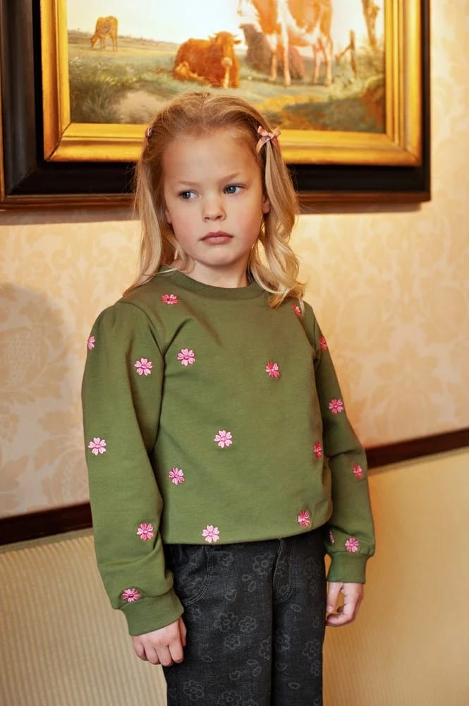 Jubel Sweater Met Borduursels - Moon Flowers - foto 4