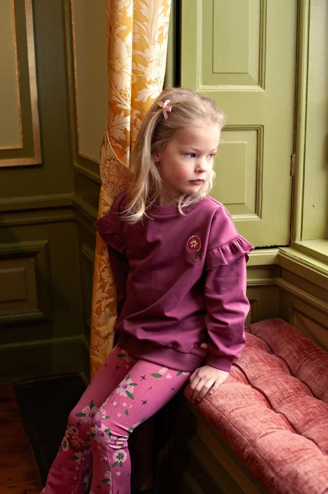 Jubel Flared Broek Aop - Moon Flowers - foto 3
